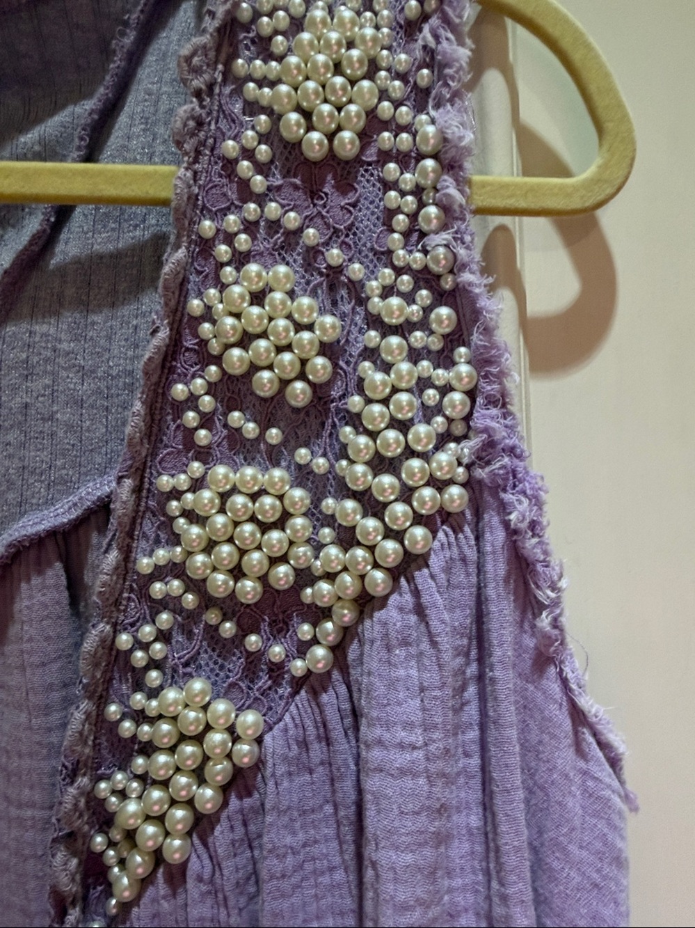 POL Lavender Sleeveless Tunic with Pearl & Lace Embellishments-NWT-Size S - Picture 4 of 11